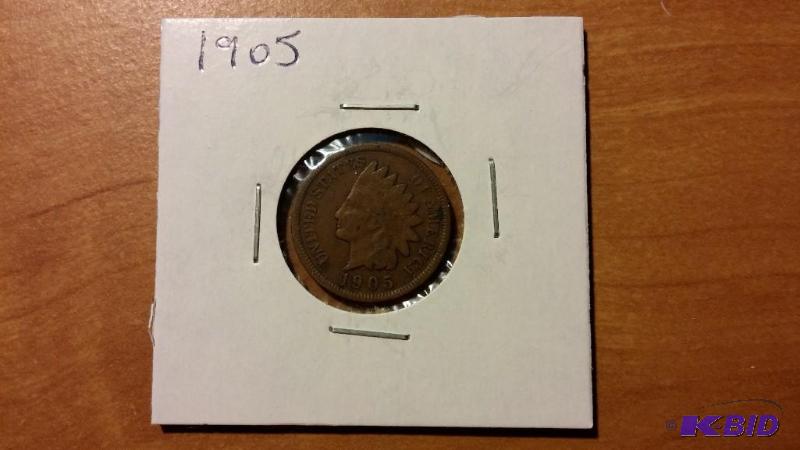 1905 INDIAN HEAD ONE CENT COIN...