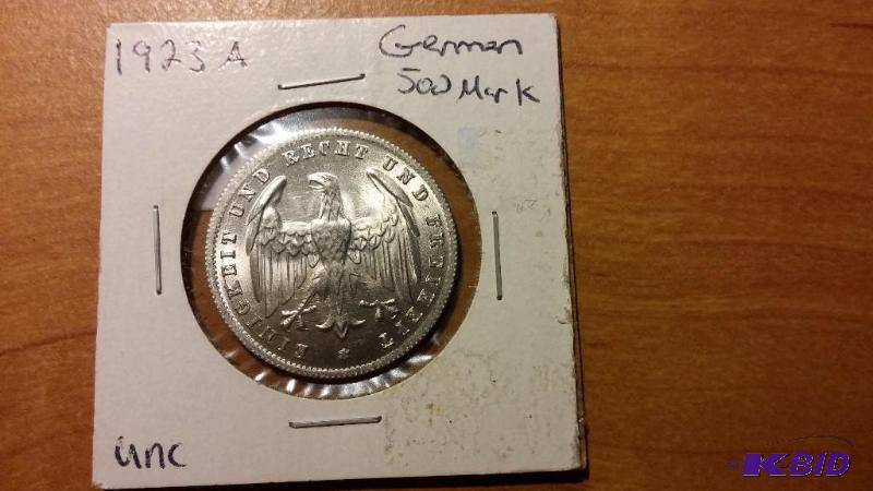 1923 A GERMAN 500 MARK COIN...