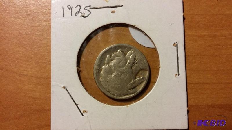 1925 BUFFALO NICKEL FIVE CENT COIN...