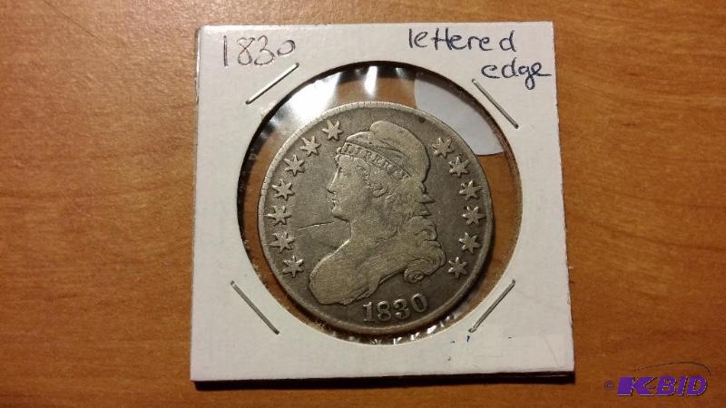 1830 BUST HALF DOLLAR LETTERED EDGE...