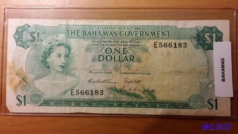 1965 BAHAMAS FOREIGN NOTE...
