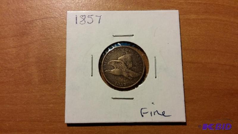 1857 FLYING EAGLE ONE CENT COIN...