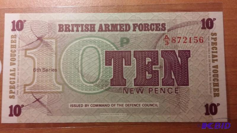 BRITISH MILITARY PAYMENT COUPON, UNCIRCULATED...