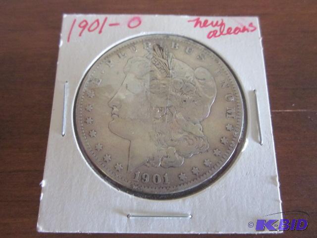 lot 11 image: 1901-O New Orleans key date Morgan silver dol...