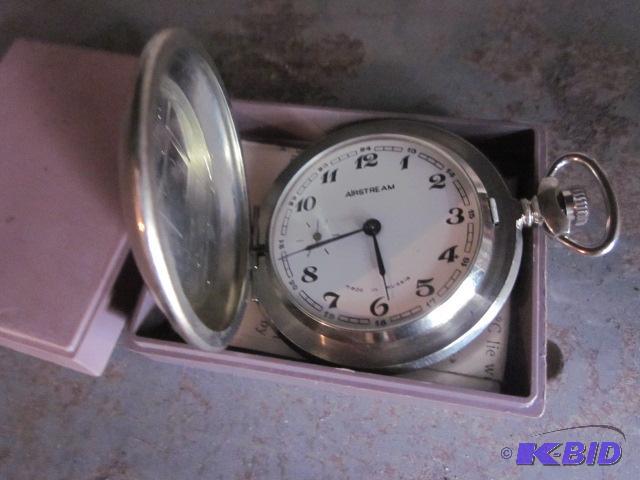 lot 118 image: Vintage Russian Motnija Airstream pocket watc...