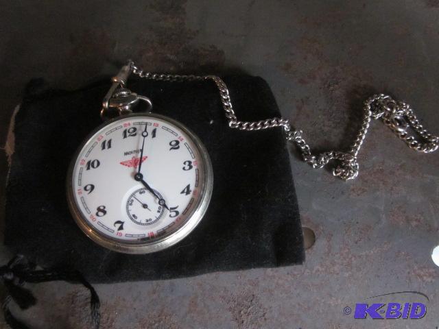 lot 120 image: Vintage Russian Molnija Railroad pocket watch...