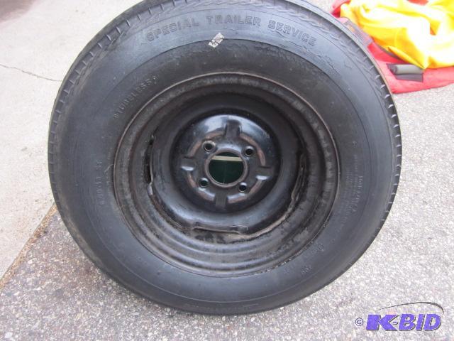 lot 129 image: 13 inch Armstrong trailer tire. ...