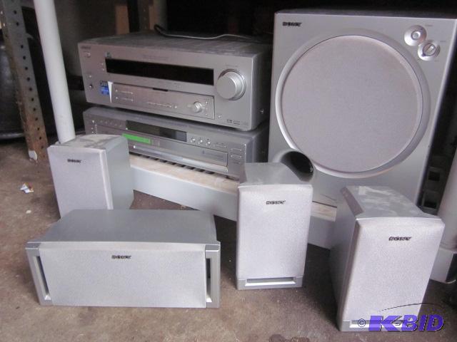lot 135 image: Sony Theater System, including receiver STR-K...