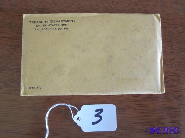 lot 3 image: 1963-P.C. uncirculated United States proof se...