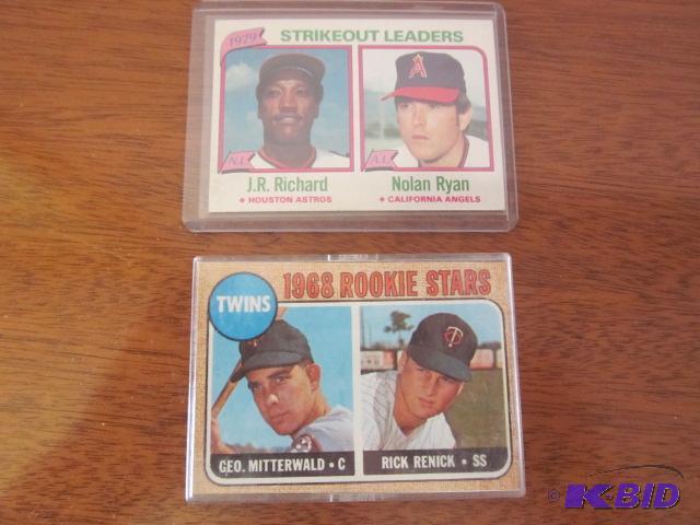 lot 37 image: (2) vintage baseball cards, both in mint cond...