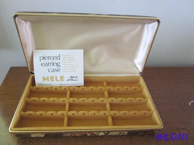 lot 38 image: Vintage Mele pierced earring case, never used...