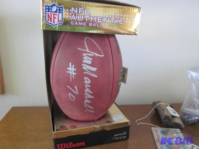 lot 41 image: Autographed NFL game ball