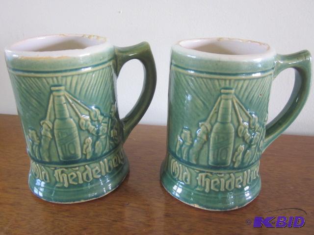 lot 53 image: Pair of Blatz Old Heidelberg steins, made by ...