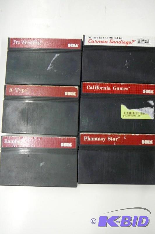 Lot oof 6 Sega games and 1 mega cartridge&nbs...