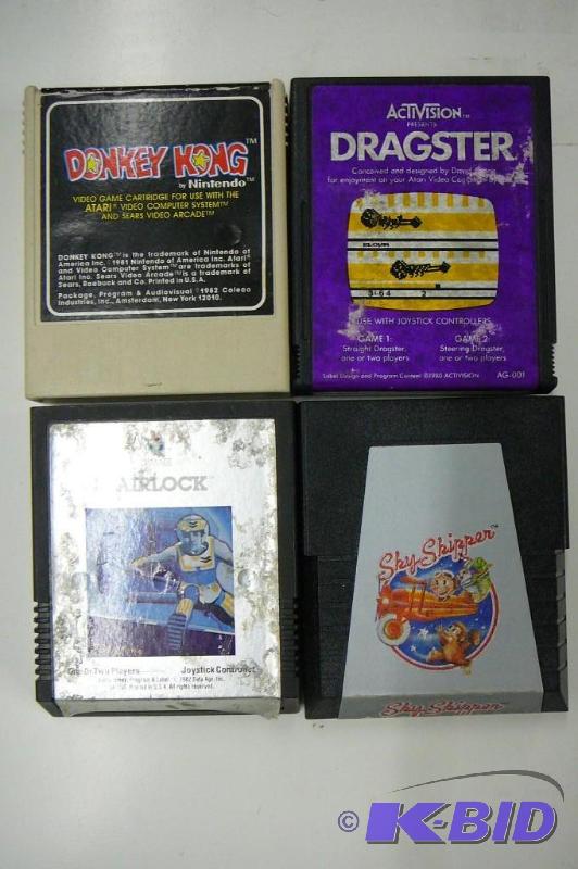 Lot of 4 Atari Sear video system games...