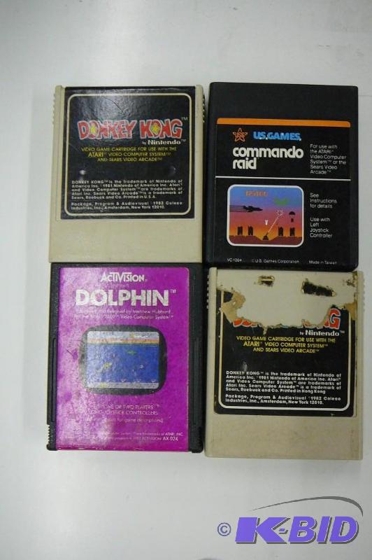 Lot of 4 Atari Sear video system games...