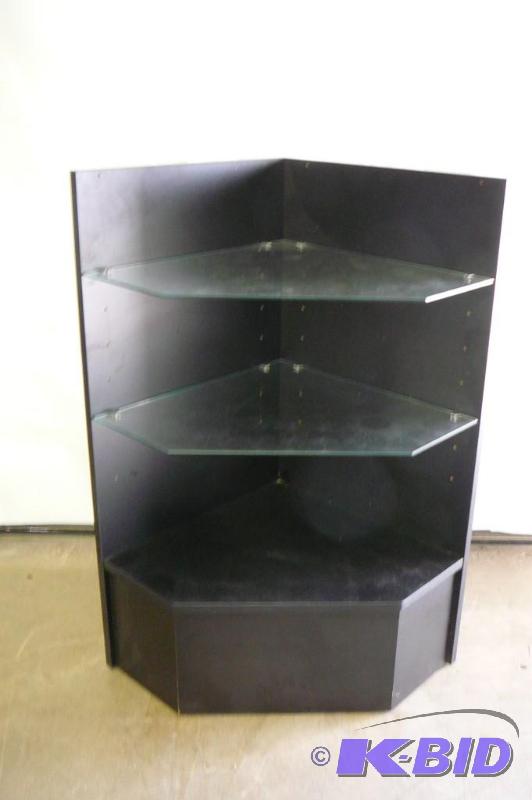 Corner display cabinet with glass shelves 38-...
