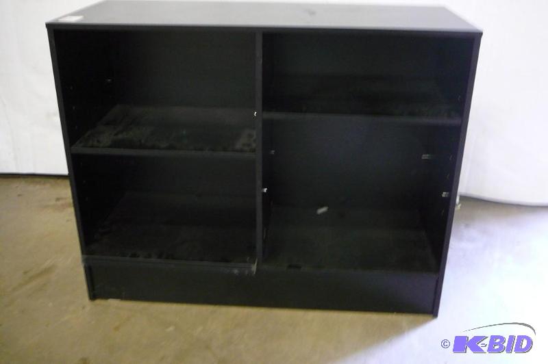 Wooden display cabinet with adjustable shelve...