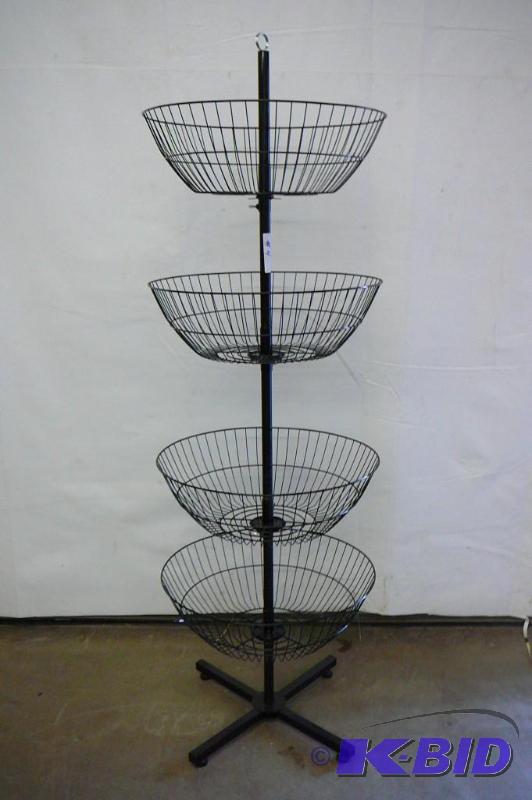 Display rack with 4 round baskets &nbsp70&qu...