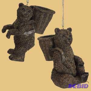 Kenai Bear and Basket Ornaments