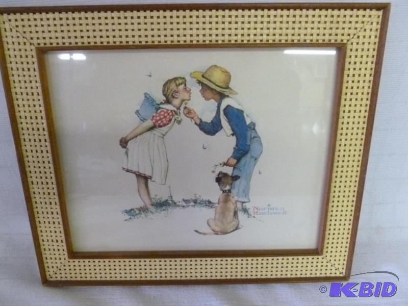 lot 110 image: Norman Rockwell wood framed picture that meas...