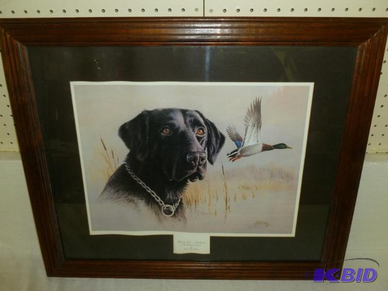 lot 119 image: James Killen " Black Lab - Mallard "...