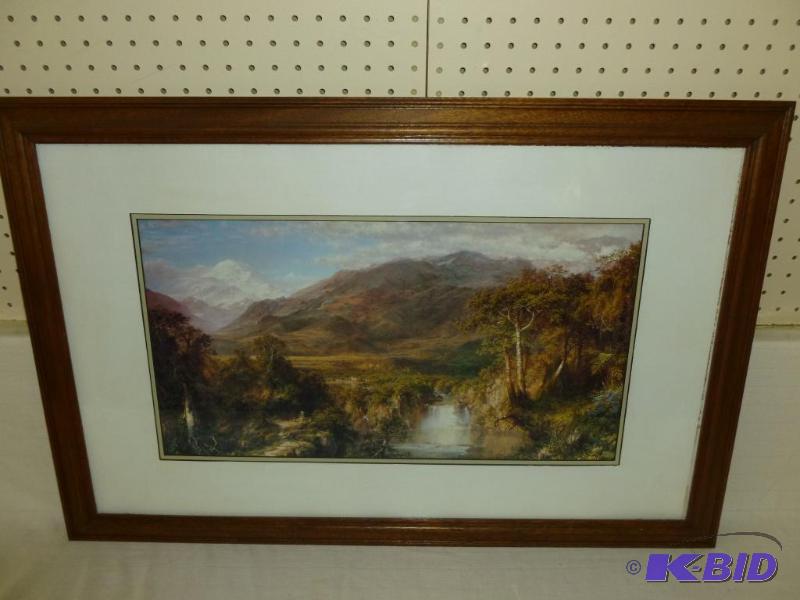 lot 120 image: Large " Heart Of The Andes " wood f...