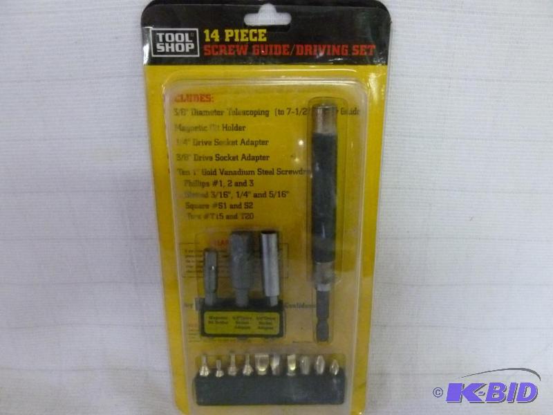 lot 154 image: Tool Shop 14 piece screw guide  driving set,...