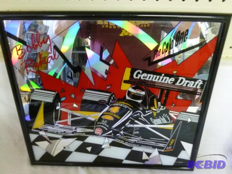 lot 179 image: Bobby Rahal Miller Genuine Draft framed beer ...