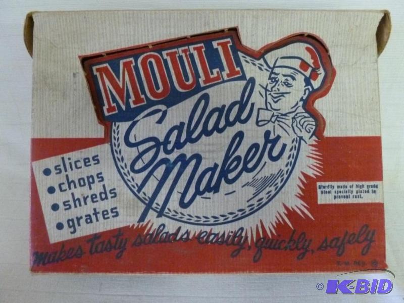 lot 184 image: Vintage Mouli Salad Maker, like new in the or...