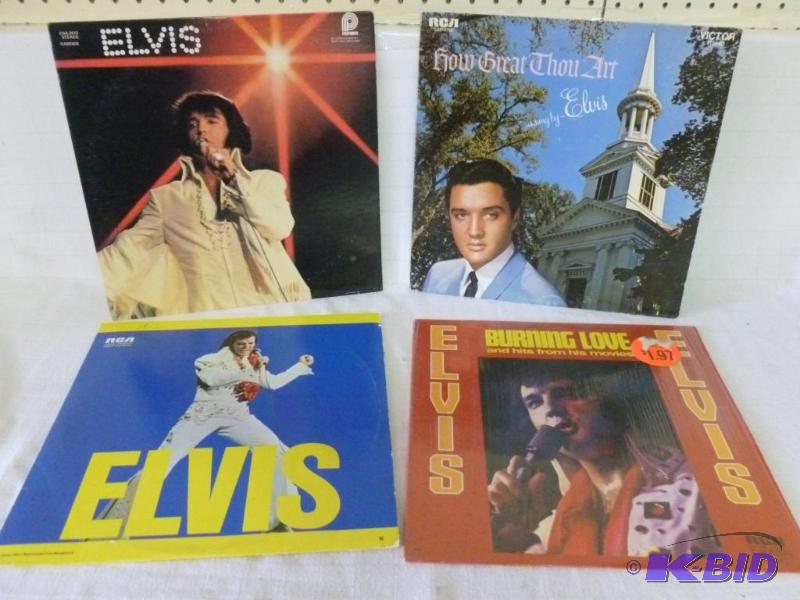 lot 194 image: Lot of four collectible Elvis Presley 33s al...