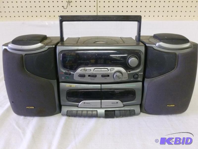 lot 74 image: Koss AMFM shelf radio with cd and cassette p...