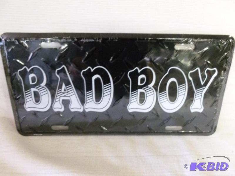lot 88 image: Bad Boy embossed metal license plate sign tha...