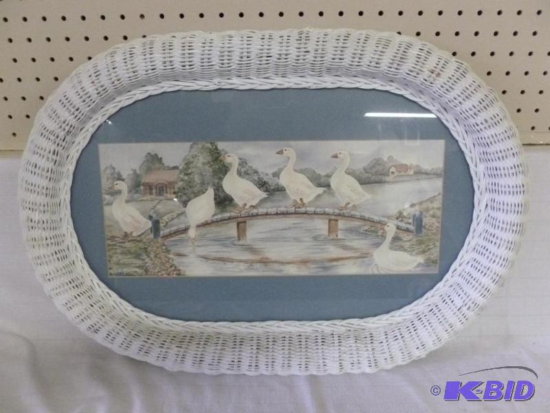 lot 97 image: Beautiful - White Goose wicker framed and mat...