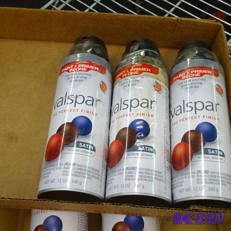 lot 103 image: NEW Qty 3 Valspar Perfect Finish Spray Paint ...