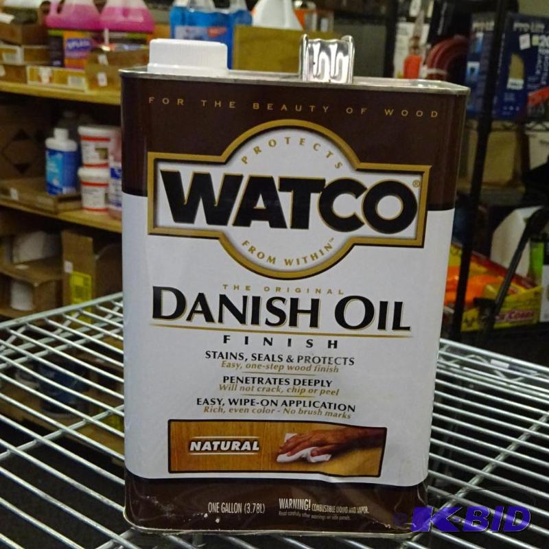 lot 108 image: NEW Gallon WATCO Danish Oil Finish  Natural...