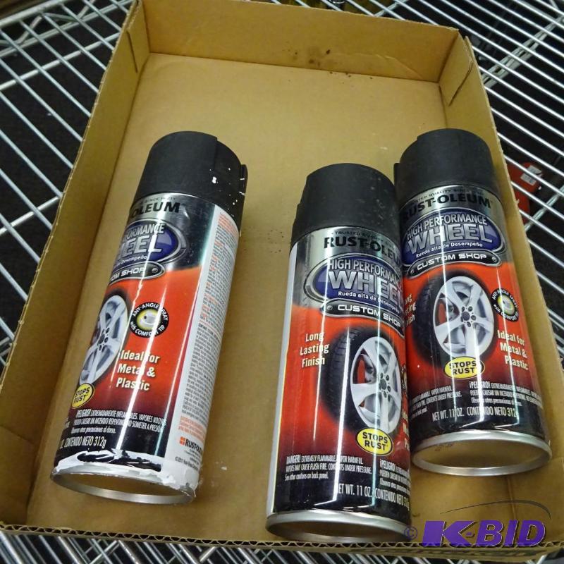 lot 116 image: Qty 3 New Rust-Oleum High Performance Wheel P...