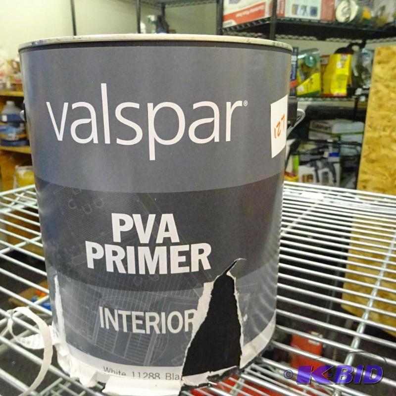 lot 127 image: Qty 3 New Valspar PVA Primer gallon ea...