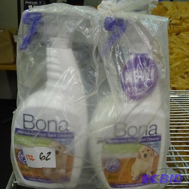 lot 132 image: Qty 2 New Bona Hardwood Floor Spot Cleaner Pe...