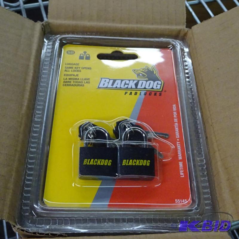 lot 140 image: NEW Padlock Lot incl 6 dual packs Black Dog l...