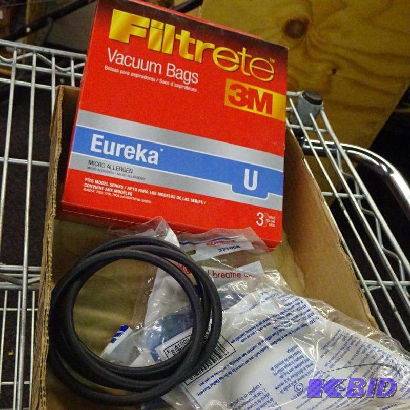 lot 142 image: 7 pc Lot incl New 3M Filtrete 3 pack Vacuum B...