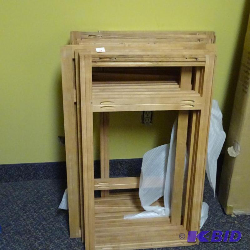 lot 187 image: New qty 12 Solid Maple cabinet face frames 30...