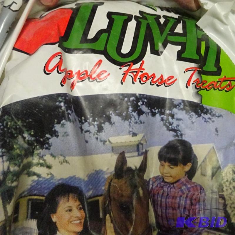 lot 211 image: Approx 15 lb bag Luv-It Apple Horse Treats...