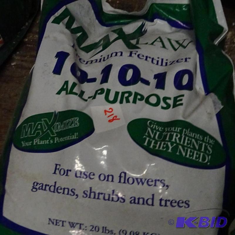 lot 218 image: Approx 20 lbs MaxLawn Fertilizer 10-10-10...