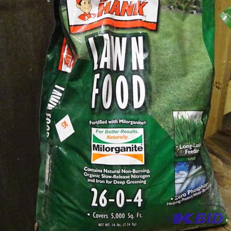 lot 219 image: Approx 16 lbs Hardware Hank Lawn Food 26-0-4...