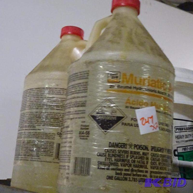 lot 247 image: New Qty 2 gallons Muriatic Acid...