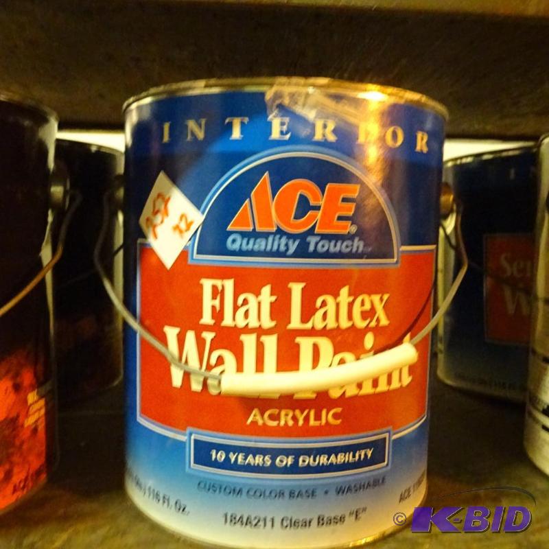 lot 252 image: Qty 2 ACE Flat Acrylic Latex Wall Paint Clear...
