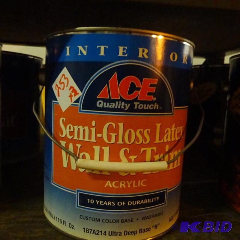 lot 253 image: Qty 3 ACE Semi-Gloss Acrylic Latex Wall and T...