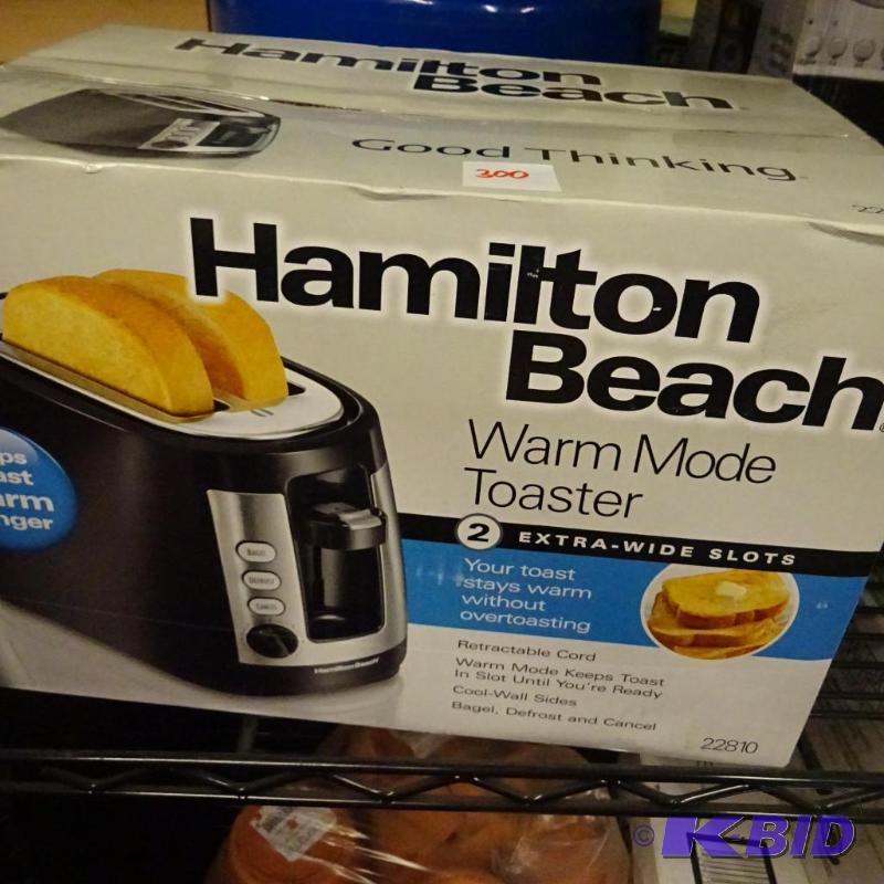 lot 300 image: NEW in box Hamilton Beach 2 Slice Toaster wit...