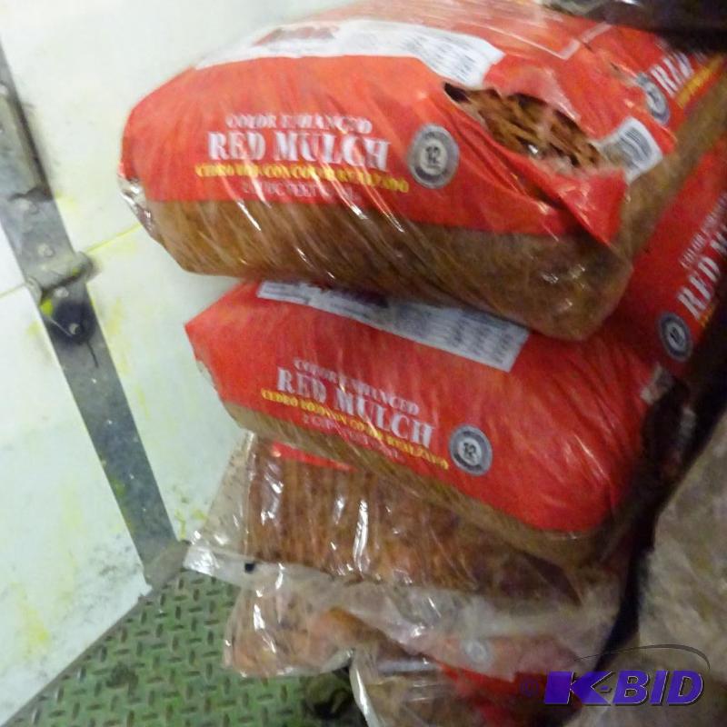 lot 318 image: Qty 5 Bags Red Mulch approx 10 cu ft total...